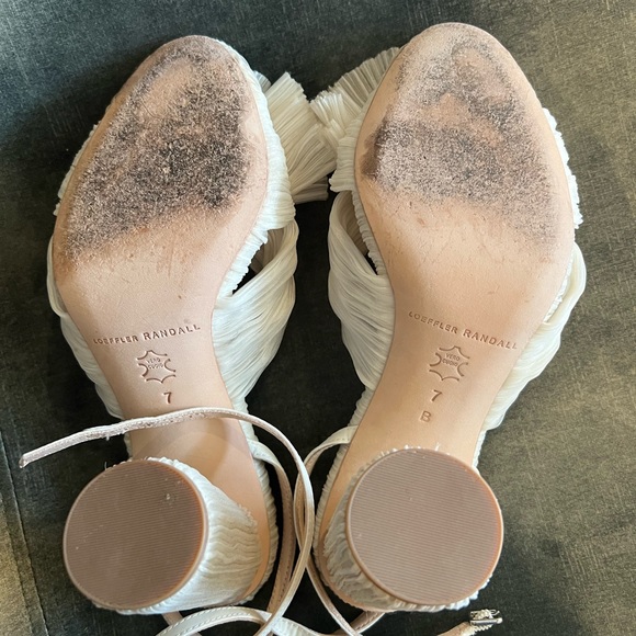 Loeffler Randall camellia pleated knot heel. Worn once. Box available - Picture 6 of 6